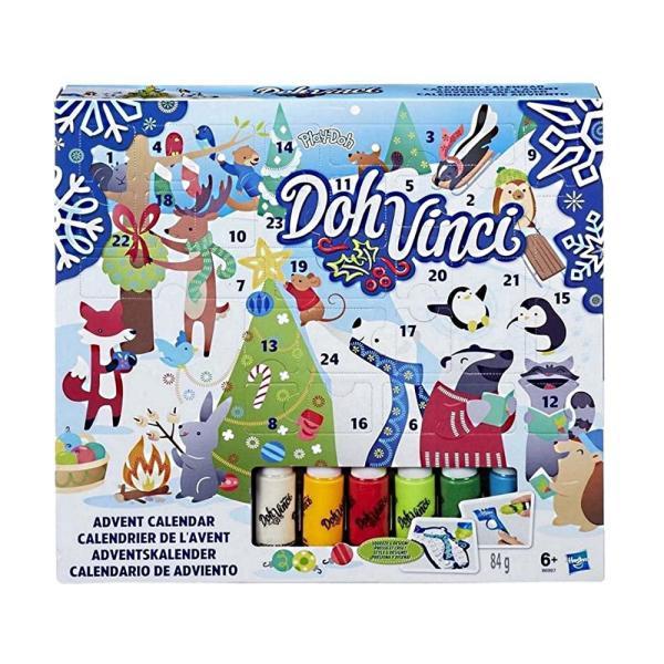 Hasbro PlayDoh 도우 빈치 어드벤트 캘린더 달력 12월 25일까지 재미있는 카운트다운 3D 디자인 및 디스플
