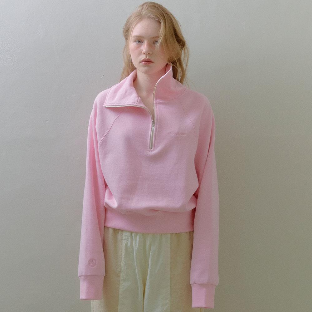 CROP HALF ZIP UP SWEATSHIRT (3COLORS)