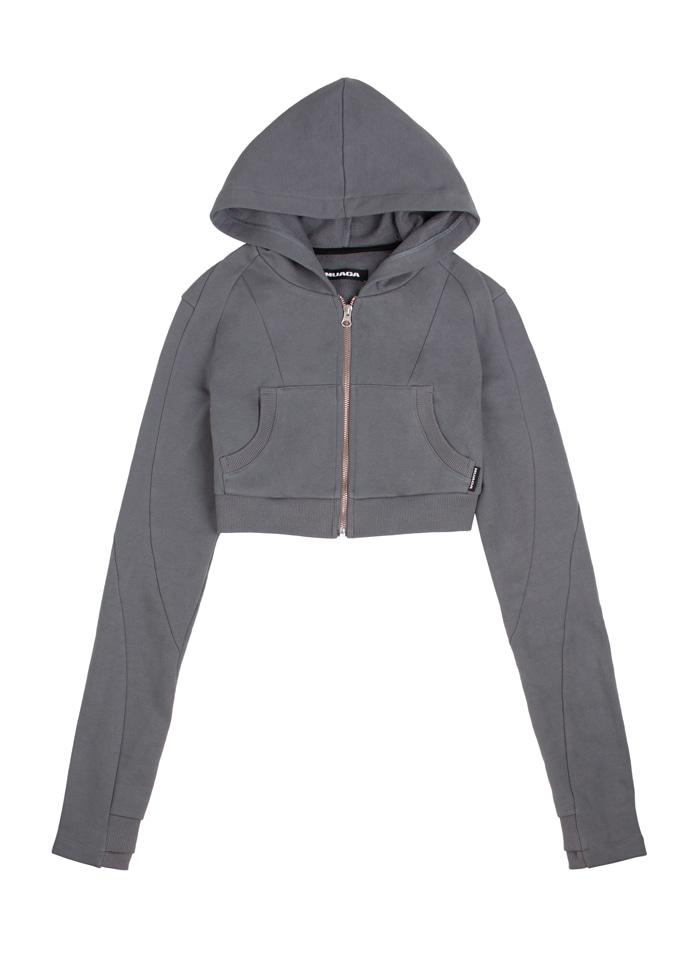 Back open hoodie (Gray)