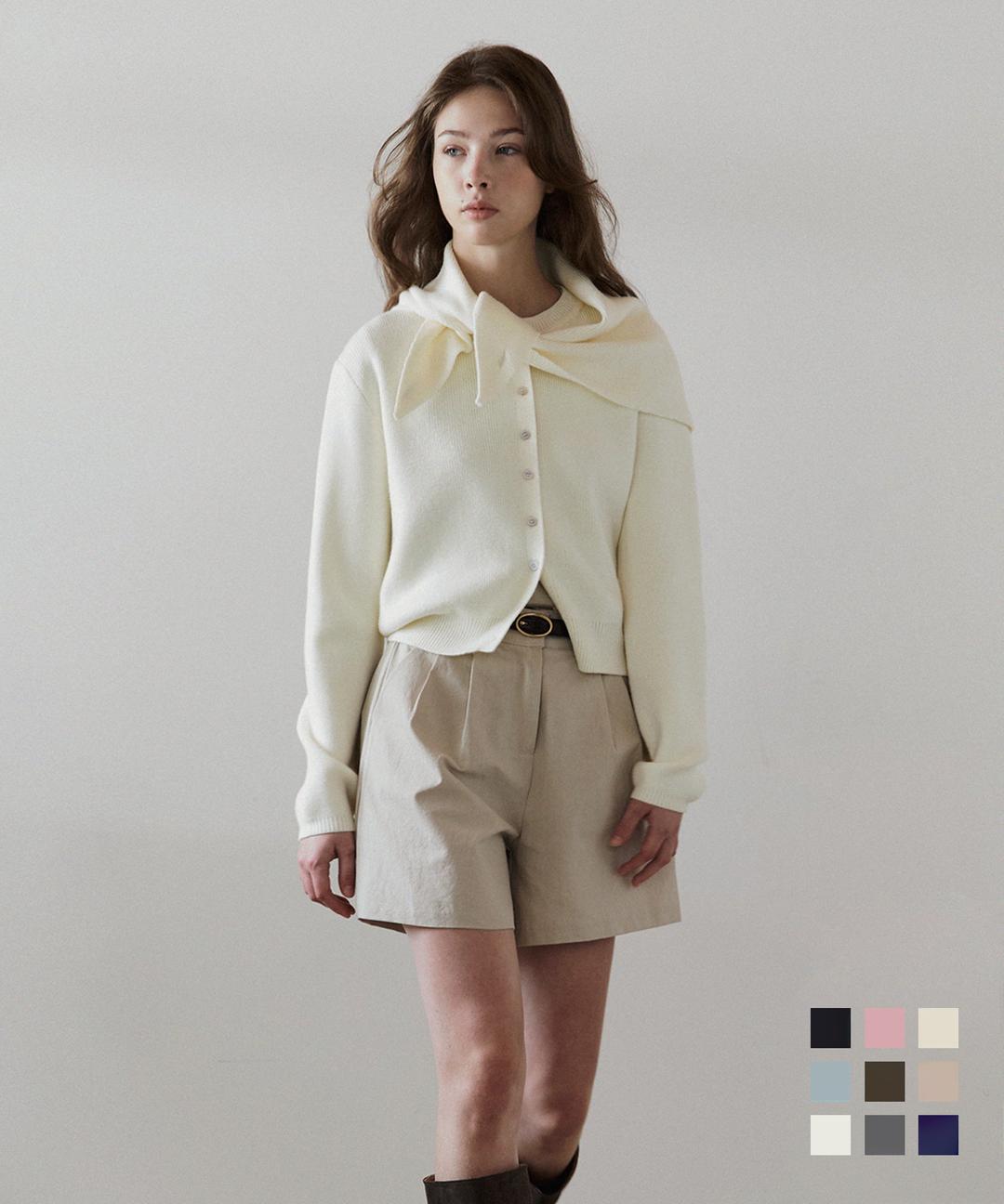 하네 [프리오더] [커치프 SET] 에센셜 라운드 가디건 9Color