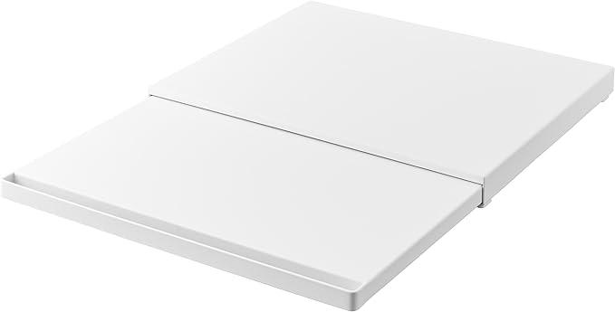Yamazaki Industries 2105 Kitchen Appliances Slide Table, White, Approx. W 17.7 x D 15.4 x H 1.6 inches (45 x 39 - 64.5 x 4 cm), Tower Slide Shelf, Small Storage, Small Storage, Work Space