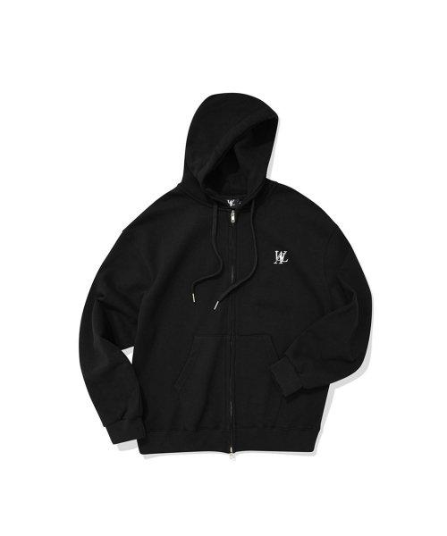 Signature hood zip-up - BLACK