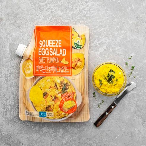 풍요한아침 짜먹는 단호박 에그샐러드, 1kg, 1팩 - 간편식샐러드 | 쿠팡