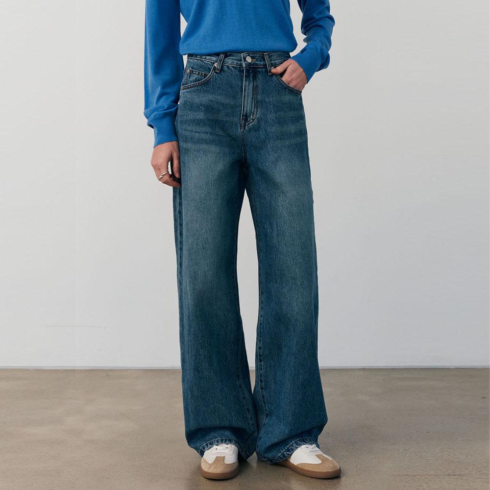 [당일출고] 세미 와이드핏 데님 팬츠