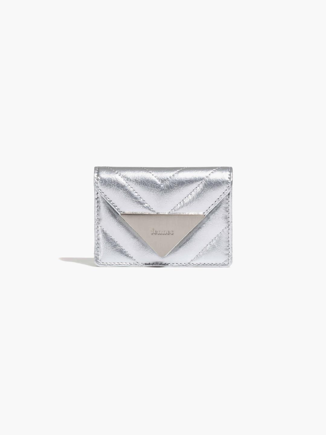 CRINKLE TRIANGLE QUILTING POCKET D - SILVER