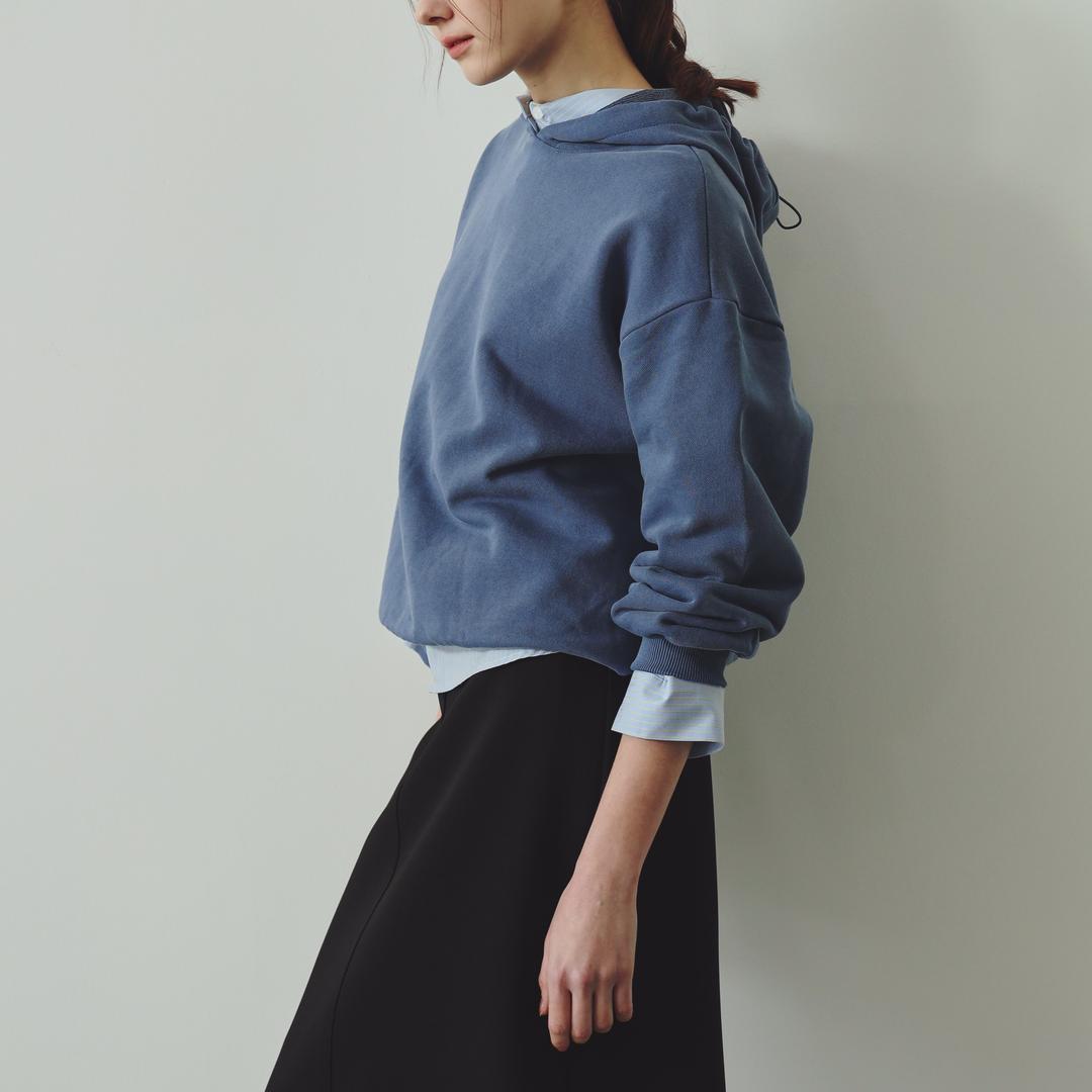 스트링 후드 맨투맨