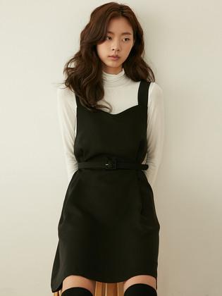 MINI BUSTIER BELT ONE-PIECE BASIC BLACK