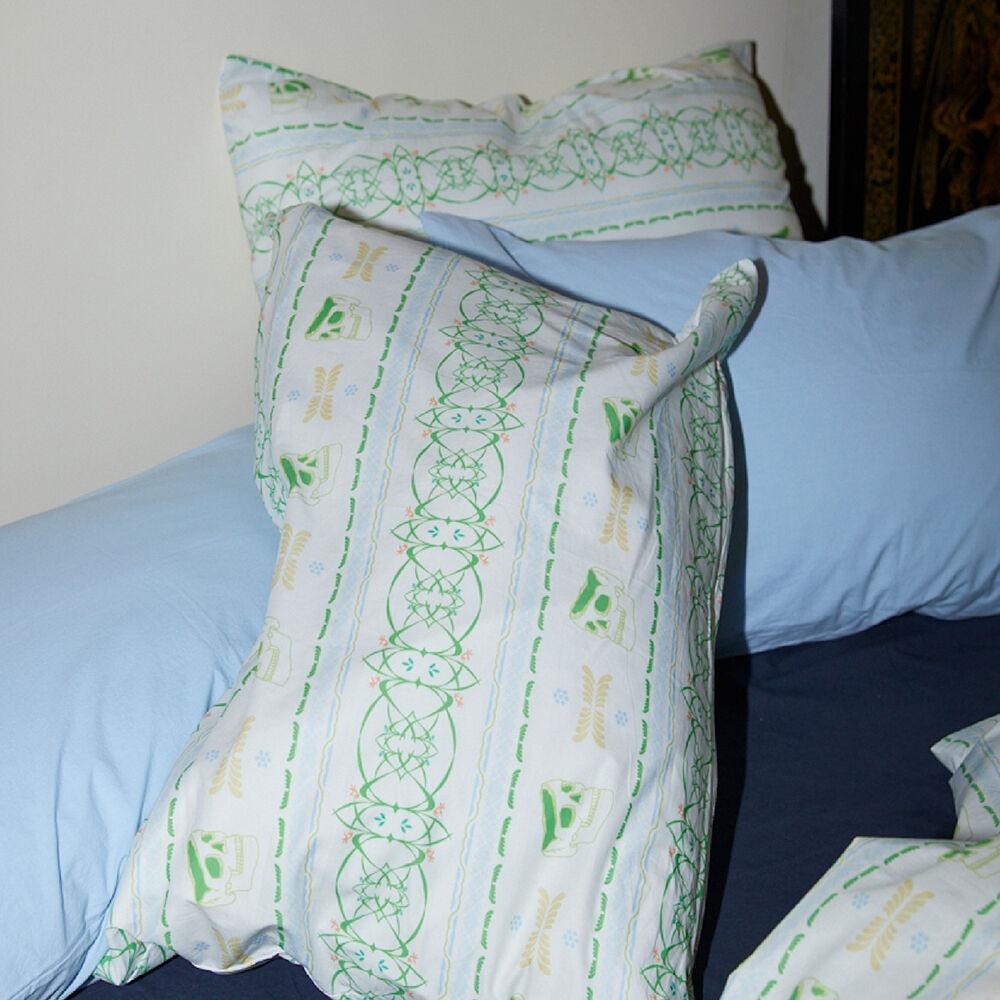 memento mori pillow cover - light green 고밀도 60수 순면 베개커버