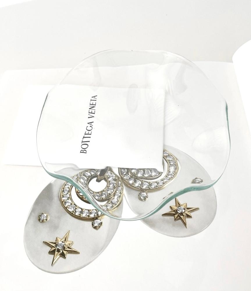 러플 유리 물결 장식 오브제 decorative plate