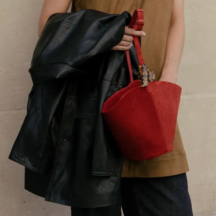 Lene Suede Bag (Red)