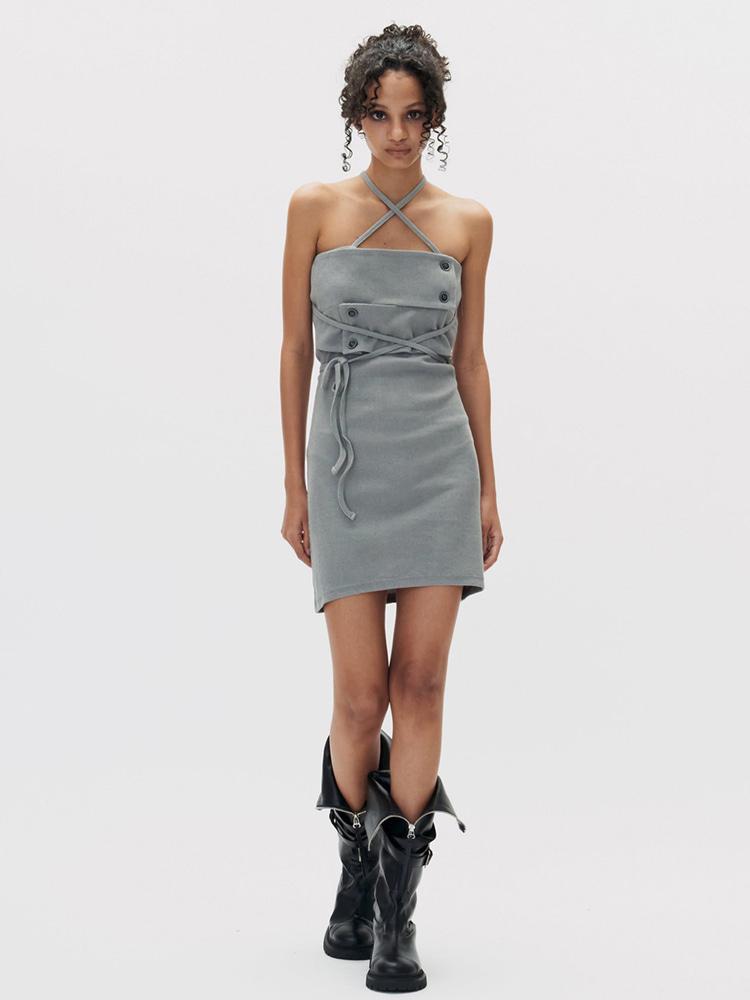 SIGNATURE CROSSOVER MINI DRESS