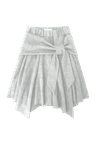 [12.09 순차배송] BOW UNBALANCED SKIRT (WHITE MELANGE)