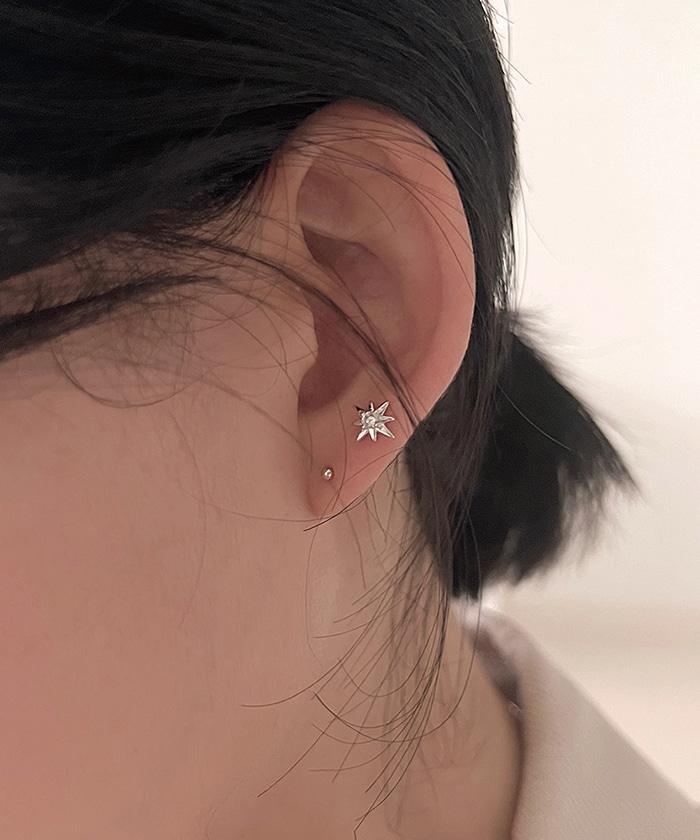 (silver925) 스파클링 큐빅 귀걸이 *2color