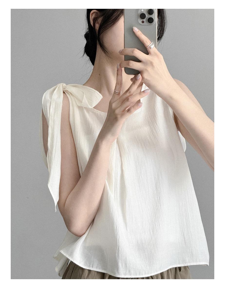 [2way] 코나 스트랩 슬리브리스 [레몬크림]