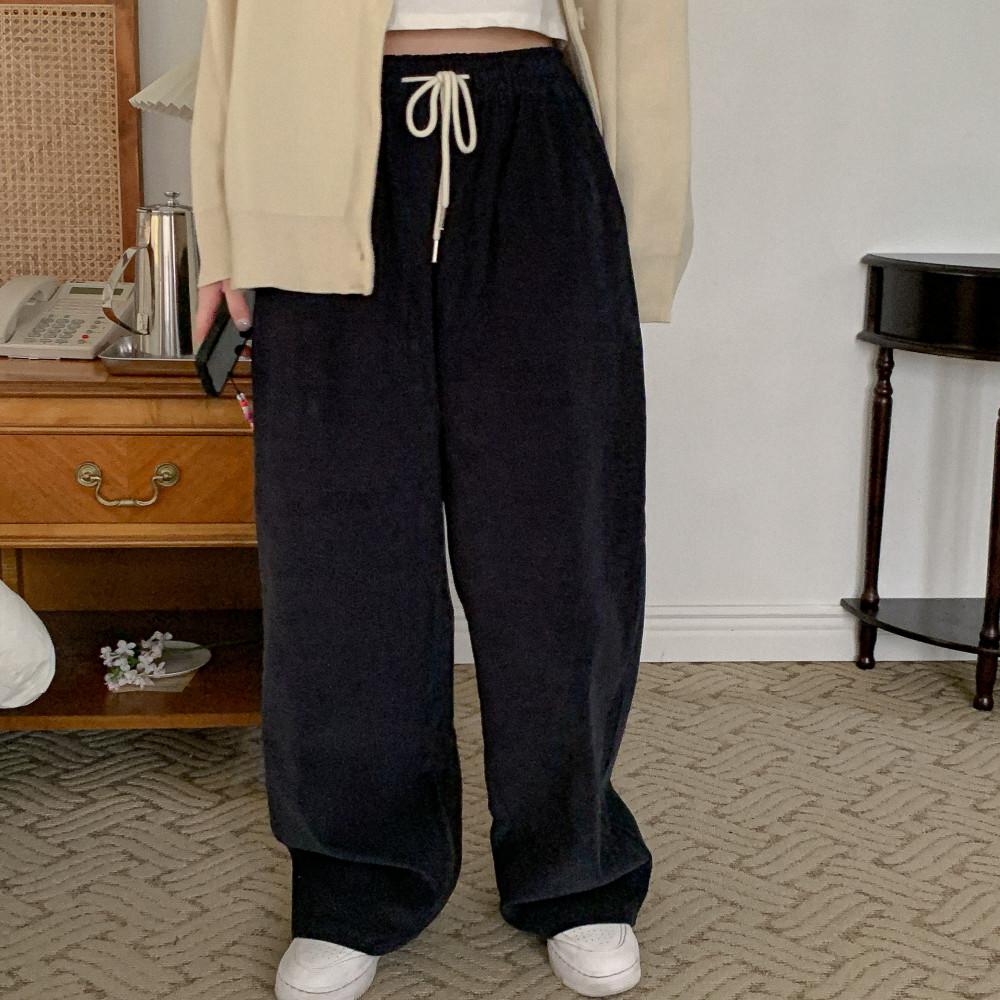 디어 코듀로이 롱 밴딩 팬츠