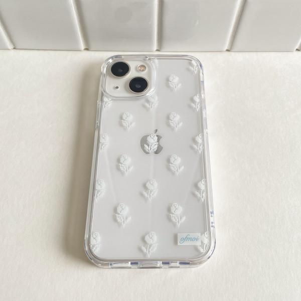 [phone case] rose dew clear jellhard