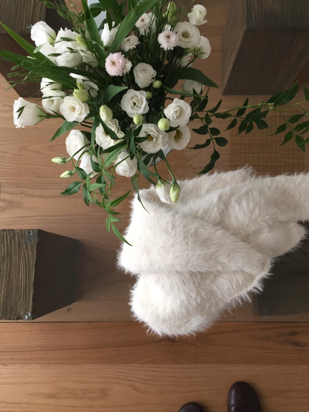 furry cardigan (ivory)