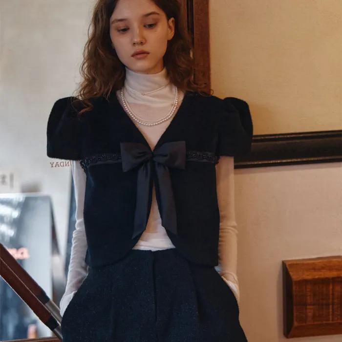 [프리미엄]Cherish Ribbon Jacket