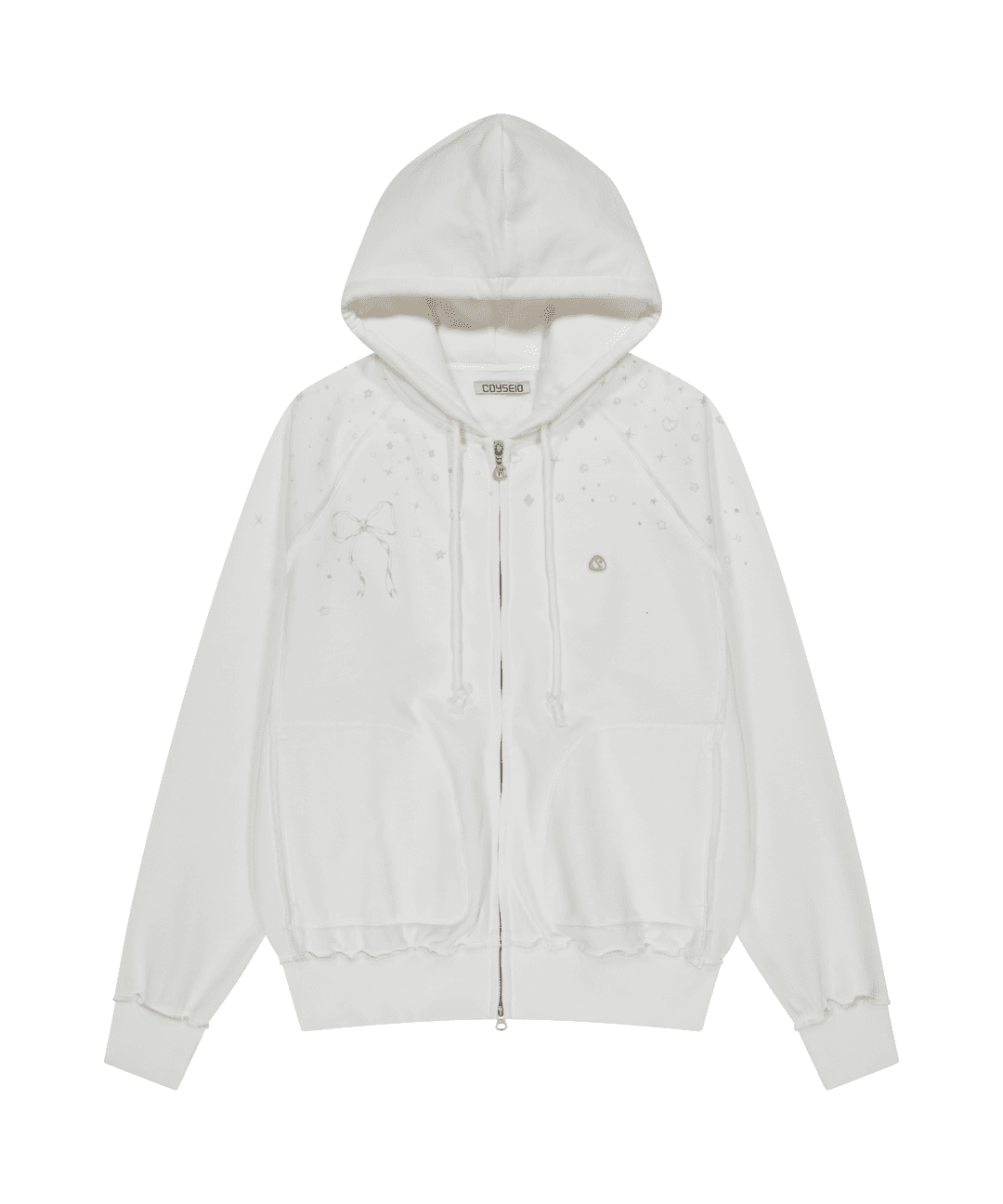 TWINKLE HOOD ZIP-UP WHITE