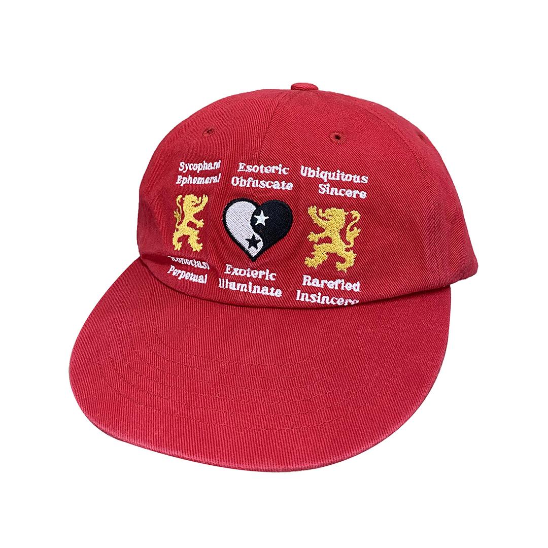 Lion Heart Washed Cap Red