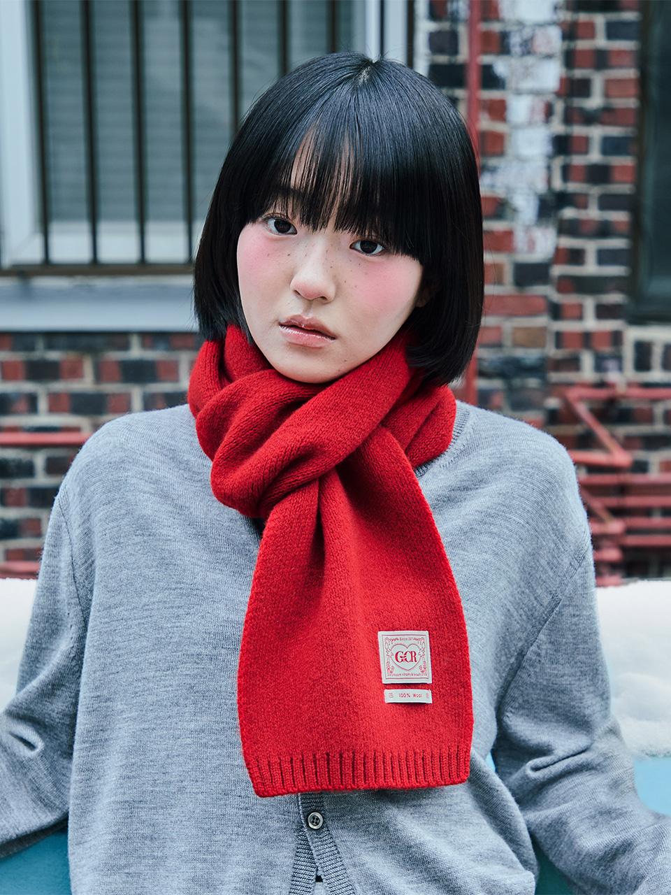 GCR Wool Muffler - Red