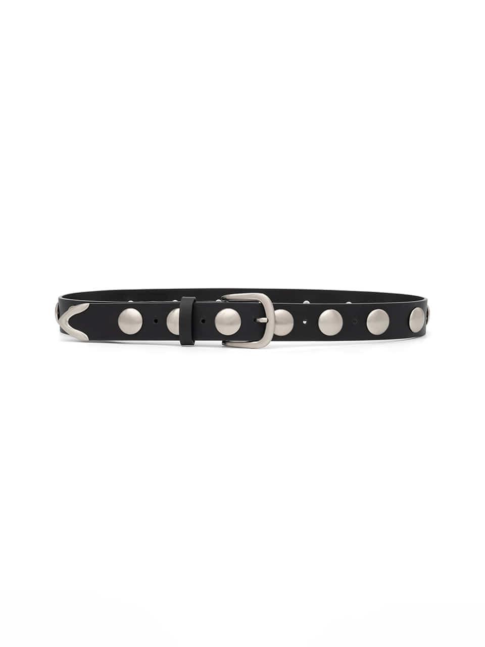 Chrome Bold Stud Belt [Black]