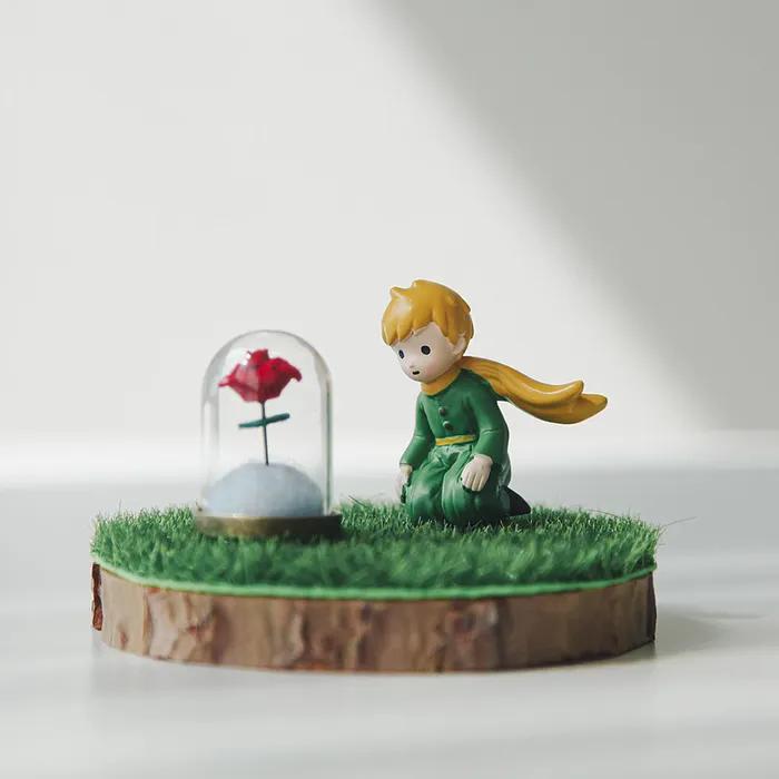 어린왕자 유리장미 잔디코스터세트