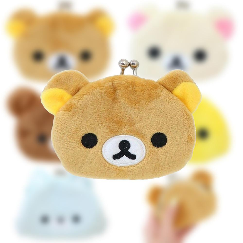 산엑스 리락쿠마 캐릭터 가마구치 타입 파우치 미니 동전지갑 동전 케이스