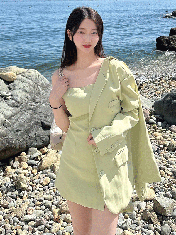 [당일출고/자켓+원피스세트] 힌스 투피스 / 미니원피스 나시원피스 뷔스티에원피스 오프숄더원피스 머메이드원피스 셔츠원피스 봄원피스 여름원피스 벚꽃 커플룩 오버핏자켓 봄자켓 여름자켓 크롭자켓 투피스세트 비치원피스 바캉스 호캉스 여행 트위드자켓 하객룩 결혼