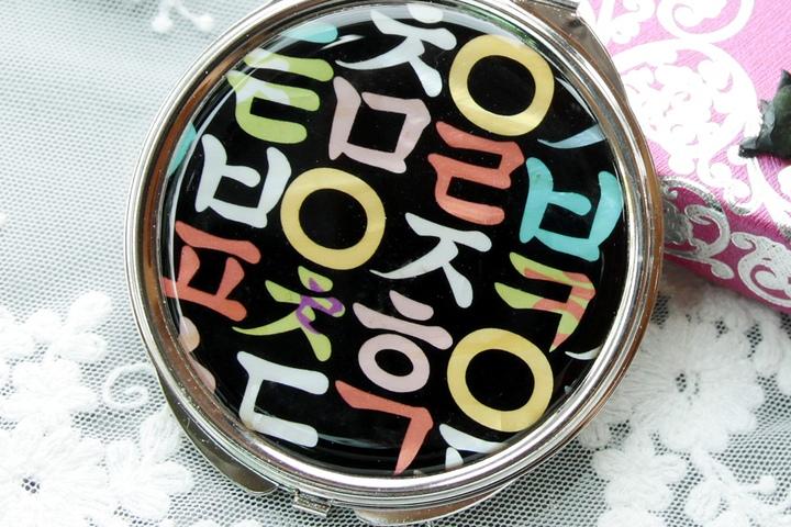 한글 자개손거울 자개거울 원형손거울