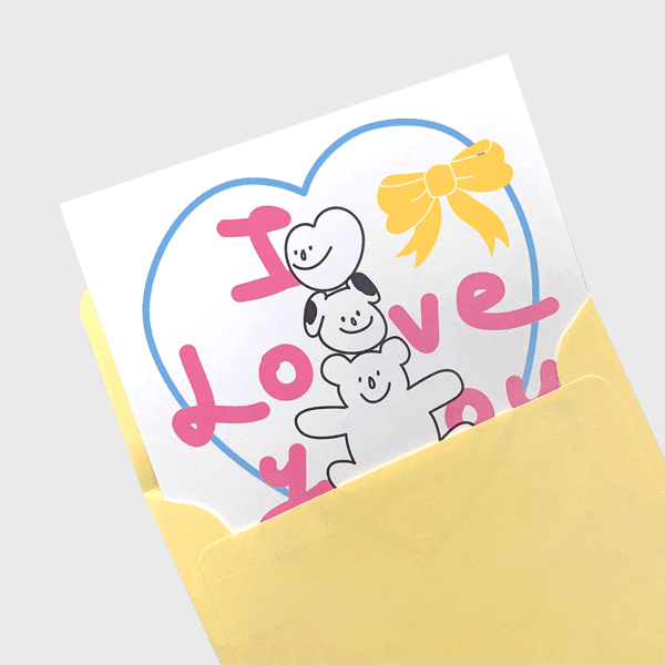 카드&봉투_ I Love You