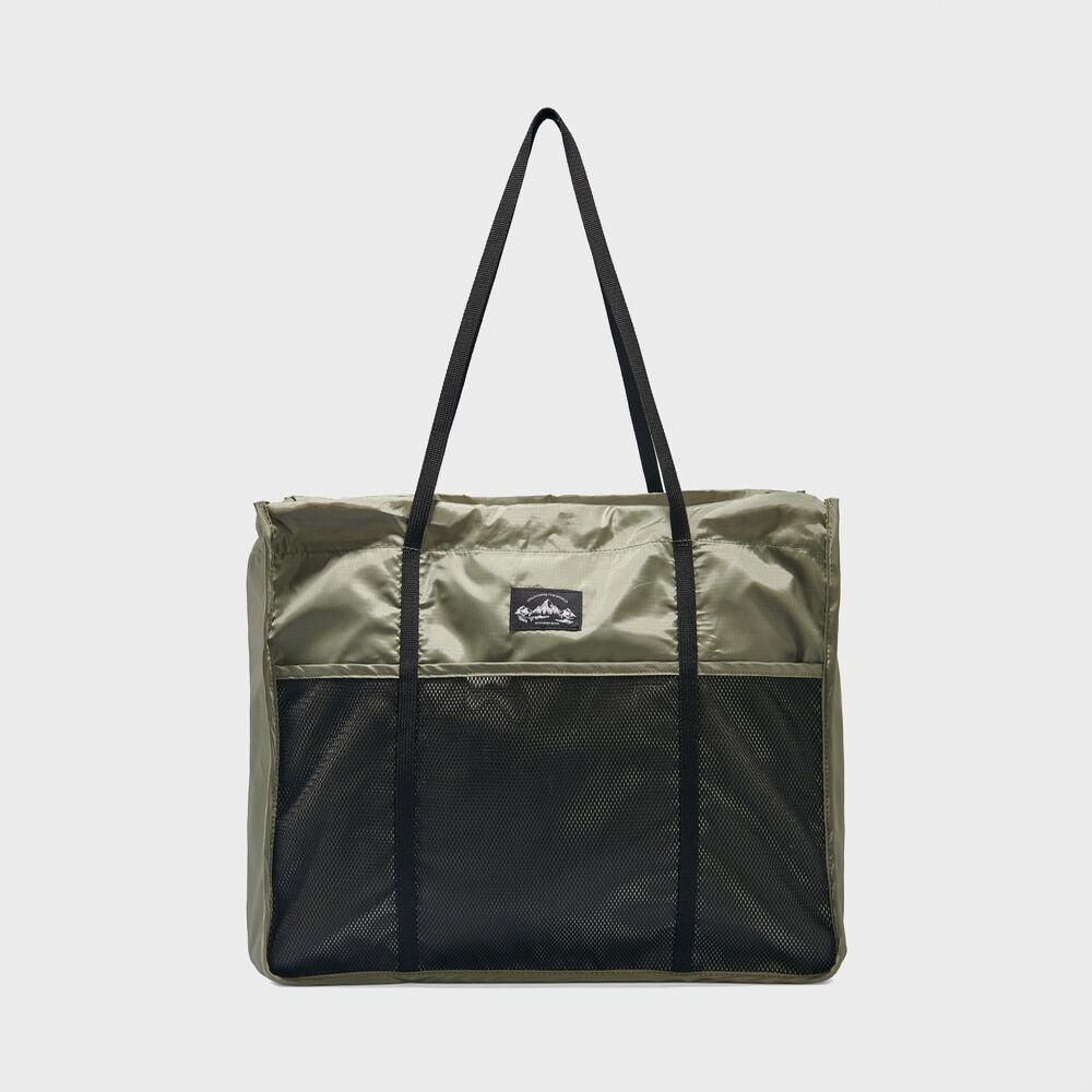 트래블 메쉬 쇼퍼백 카키 CH23TBG202KAK