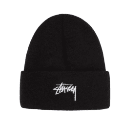22SS 스투시 스탁 커브 비니 STUSSY STOCK CUFF BEANIE 블랙