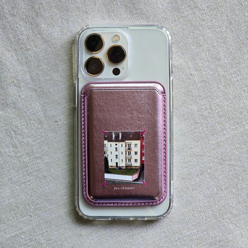 [피스오브져니] 풍경 맥세이프 카드지갑 pink garden