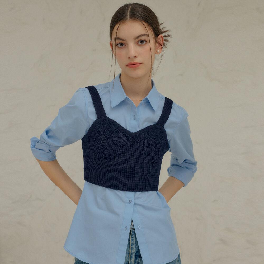 WOMAN 크롭 니트 뷔스티에 [NAVY] / WBC1L05525