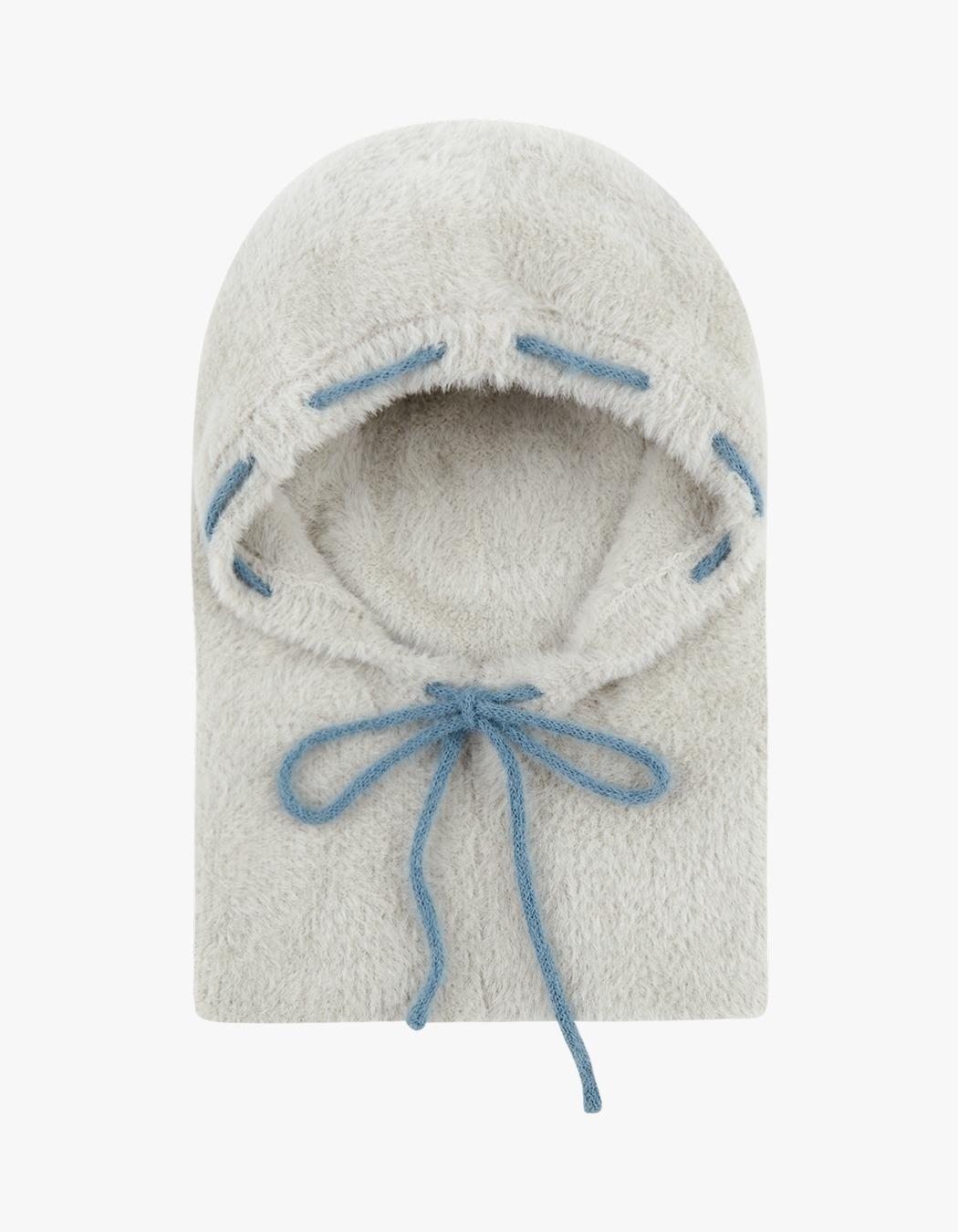 Stitch Brush Balaclava - Light Grey