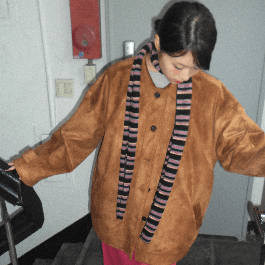 Vintage Stripe Knit Muffler