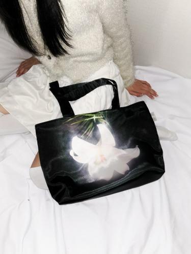 Satin Shoulder Big Lily Bag - 녹영