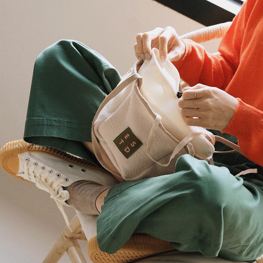 [ESTD] 크래들백 아이보리 / 겨울 미니 털 가방