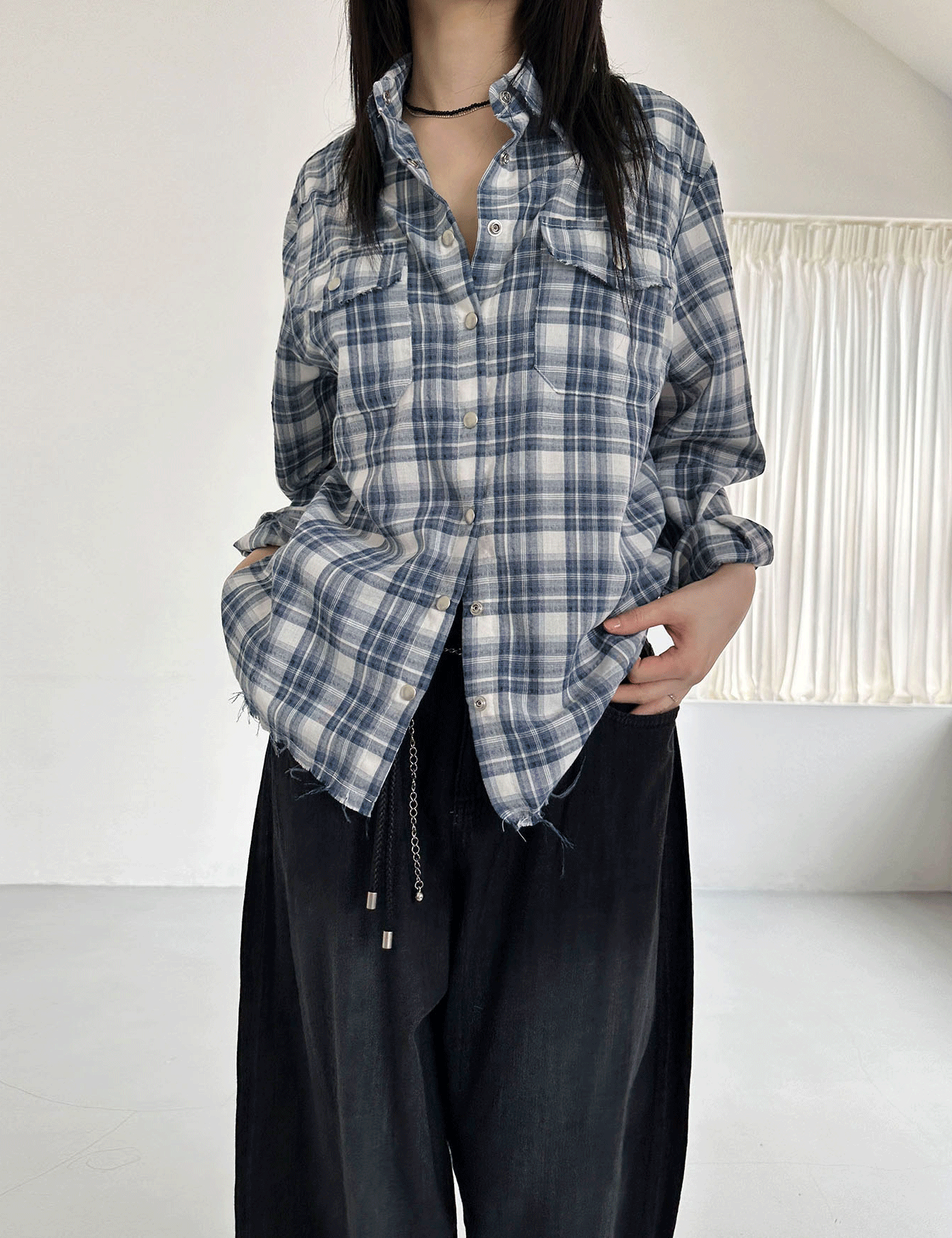 이너뮤트 western check shirt (2color)