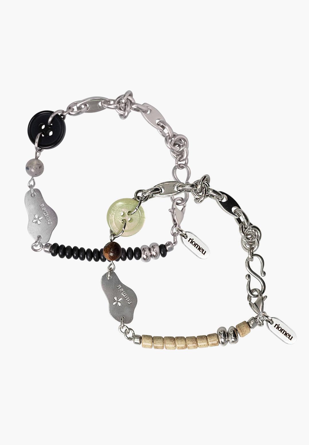 A_스터드 버튼 체인 팔찌_2COLOR