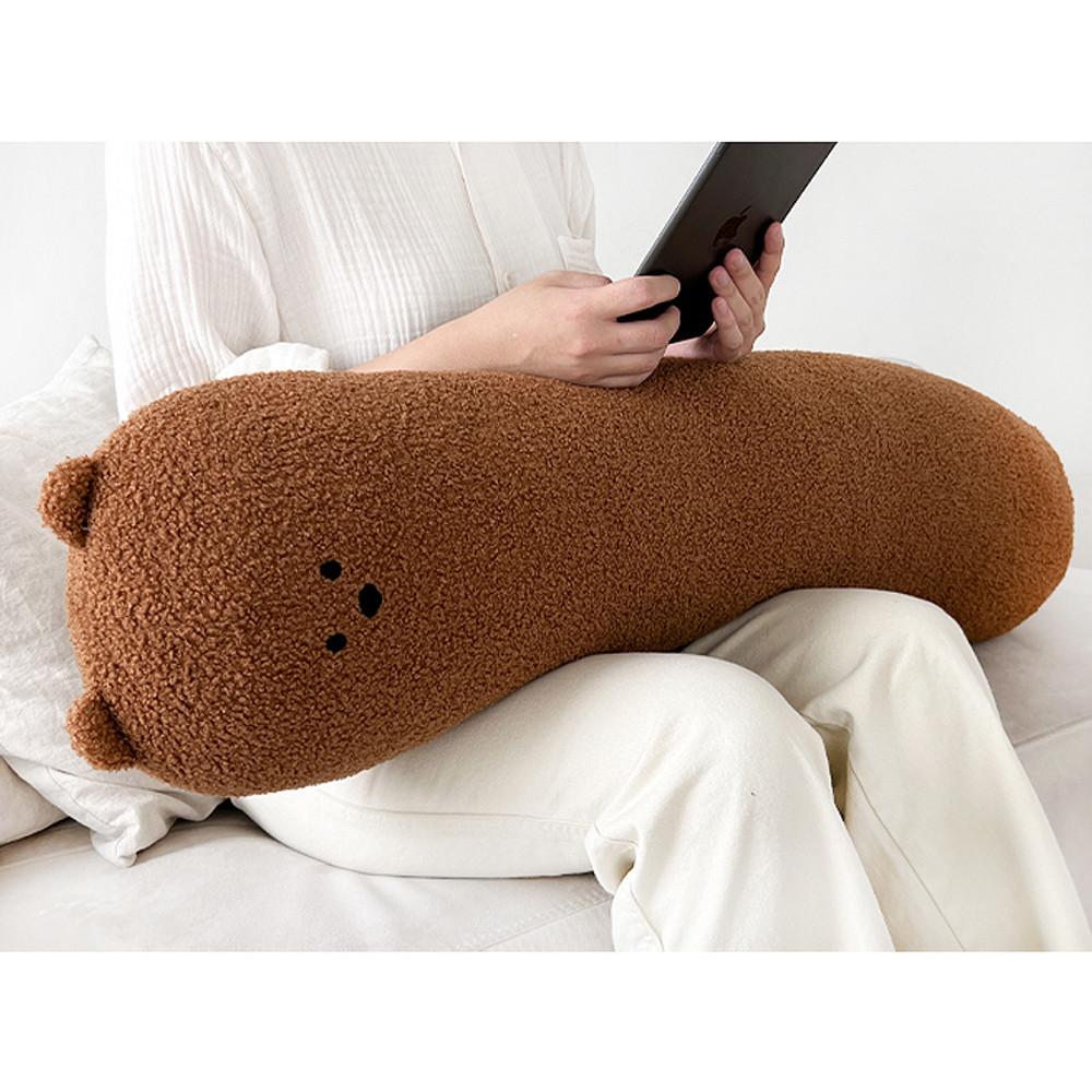 하라홈 뽀글이 부클베어 바디필로우 안고자는 인형 베개 죽부인 동물인형