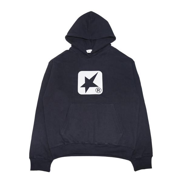SQUARE LOGO HOODIE ( NAVY )