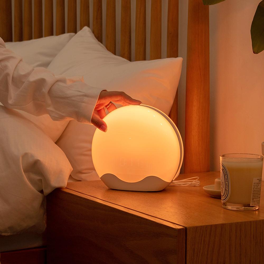 블링몬스터즈 [🌞갓생챌린지] 미라클모닝 인공태양 알람시계 빛으로 기상하는 LED 양면 무소음 탁상시계 무드등