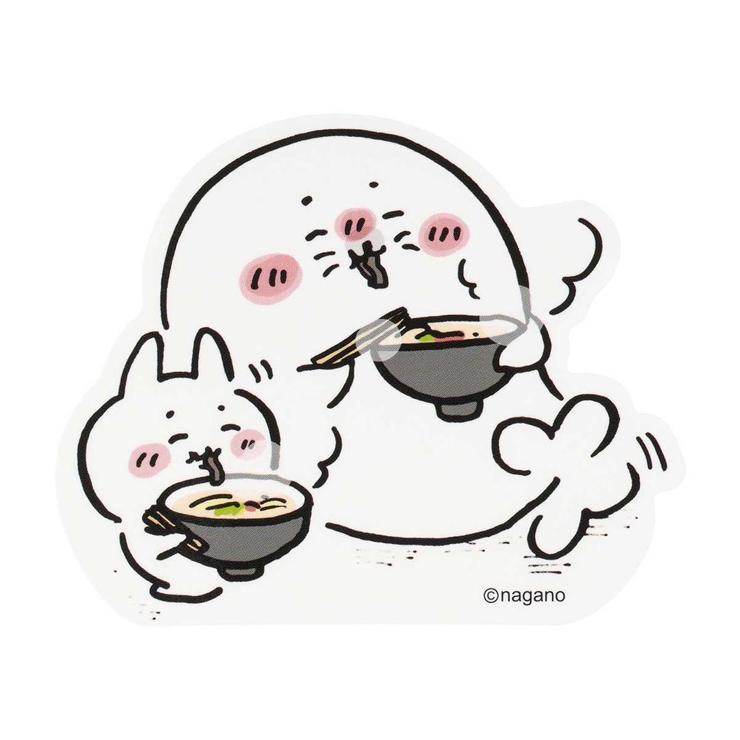 ナガノキャラクターズ スマホに貼れるサイズのステッカー（アザラシとクリオネ）