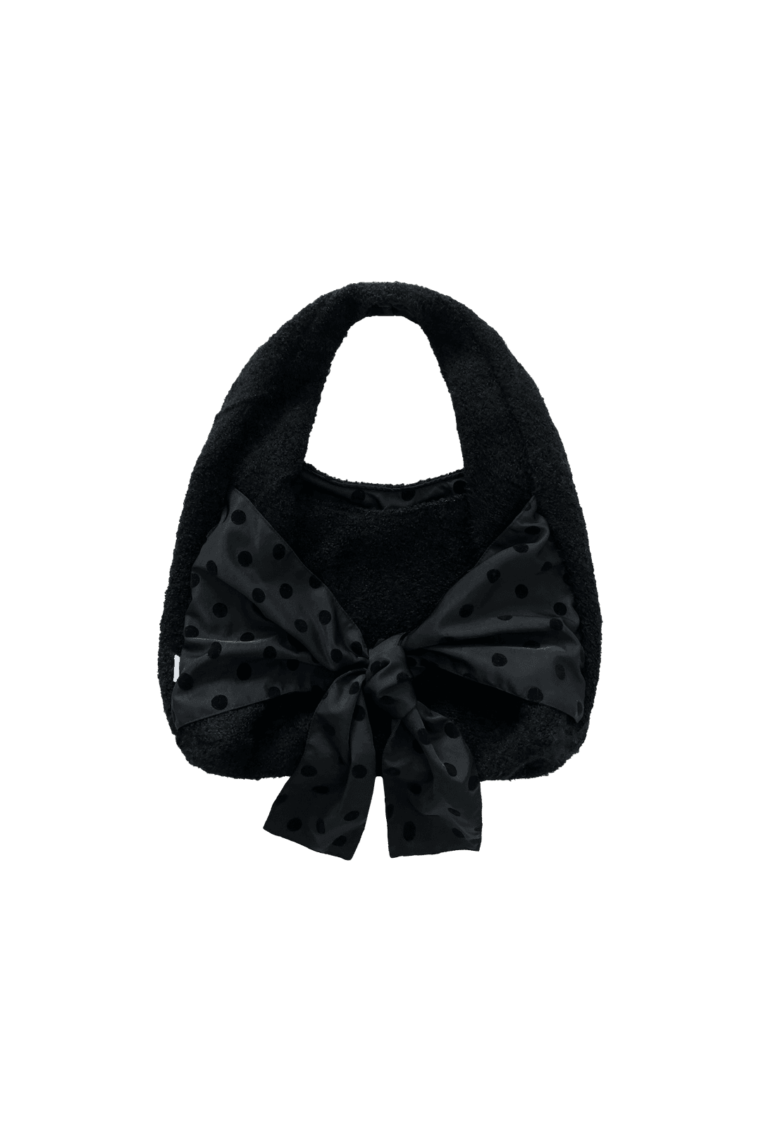 [12.02 순차배송] DOT BOW BOUCLE HOBO BAG (BLACK)