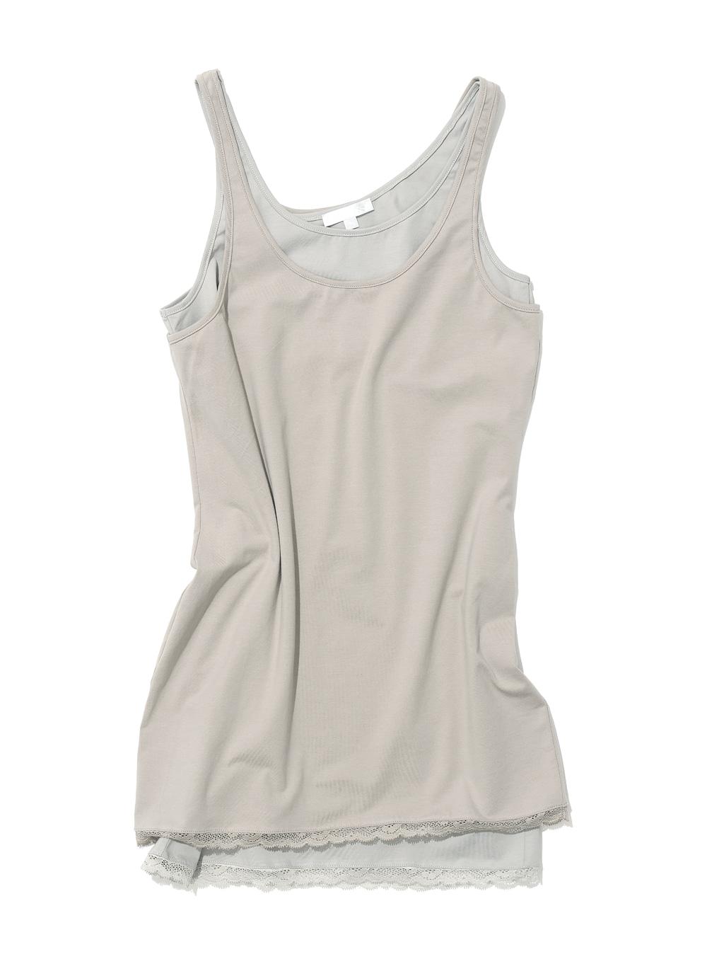 [WOMEN] PWC LACE TRIM 2-IN-1 SLEEVELESS DRESS TOP_STONE