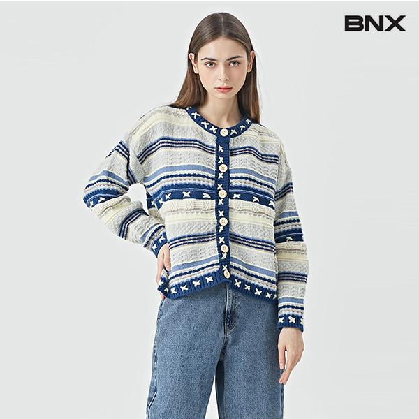 칼라풀 데일리 라운드 버튼업 니트 가디건 (BT4CD039L0)