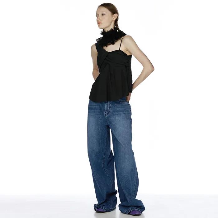 MAXI DENIM PANTS (DEEP BLUE)