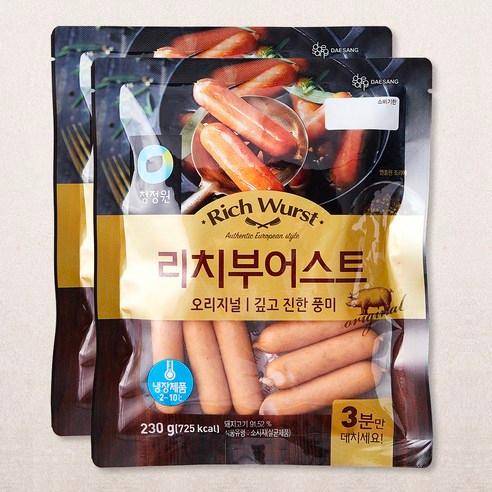 청정원 리치부어스트, 230g, 2개 - 기타소시지 | 쿠팡